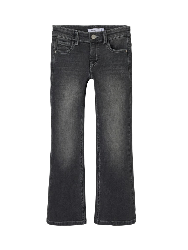 Bootcutjeans Polly Bakfickor Ficklock Grå Tvätt