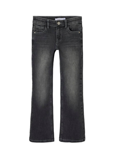 Bootcutjeans Polly Bakfickor Ficklock Grå Tvätt