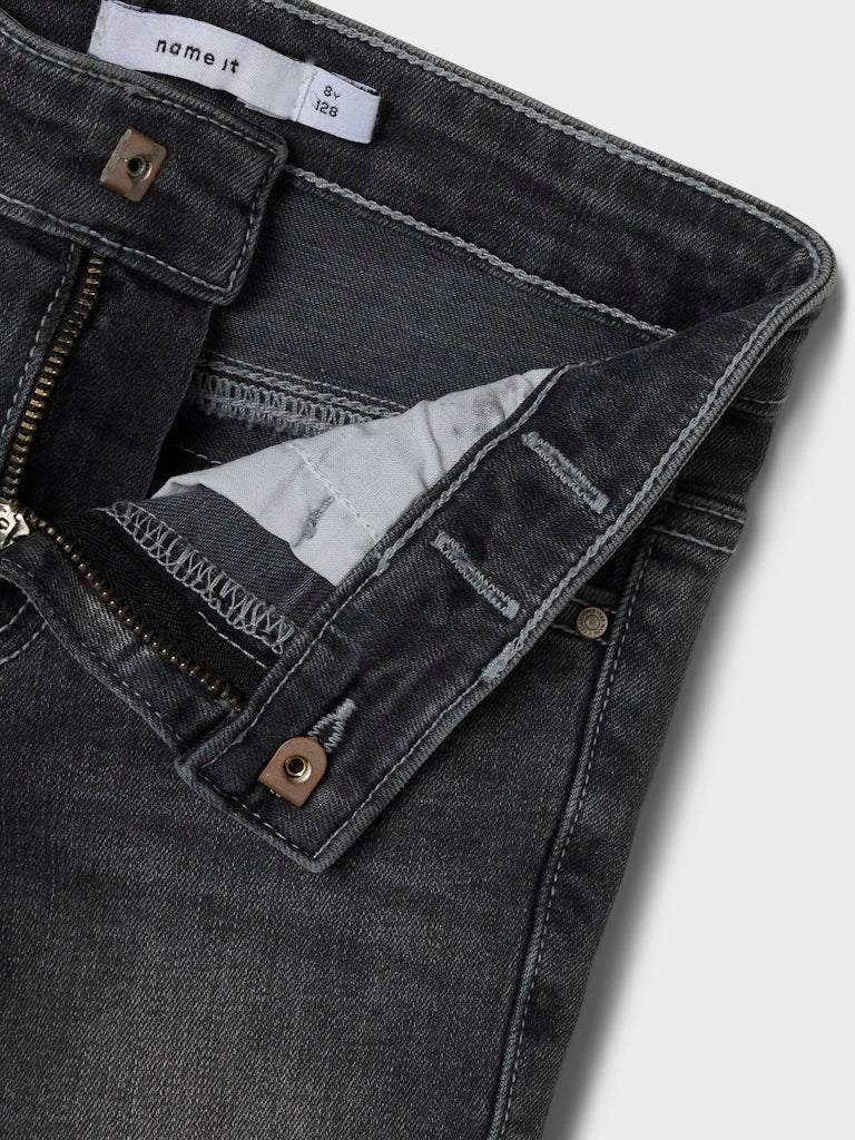 Bootcutjeans Polly Bakfickor Ficklock Grå Tvätt