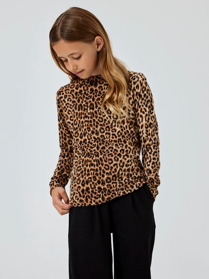 Långärmad Topp Nuni Leopard Svart