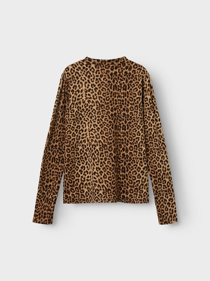 Långärmad Topp Nuni Leopard Svart