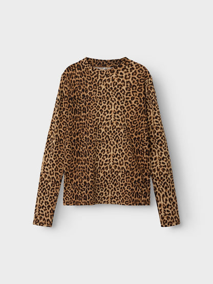 Långärmad Topp Nuni Leopard Svart