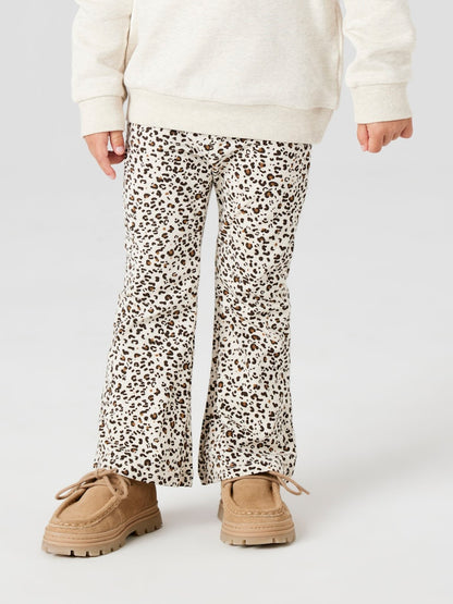 Legging/Byxa Bootcut Oda Leopard Beige