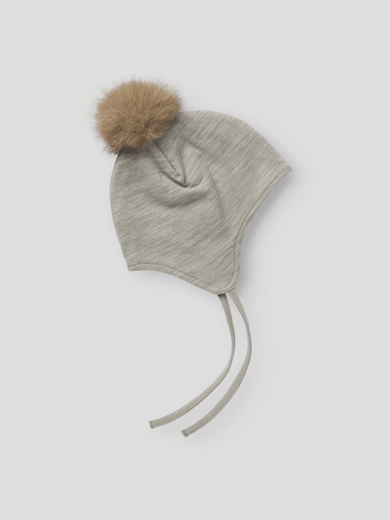 Mössa Merinoull/Bomull Wuppo Enfärgad Grön