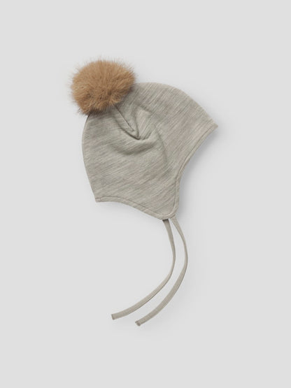 Mössa Merinoull/Bomull Wuppo Enfärgad Grön