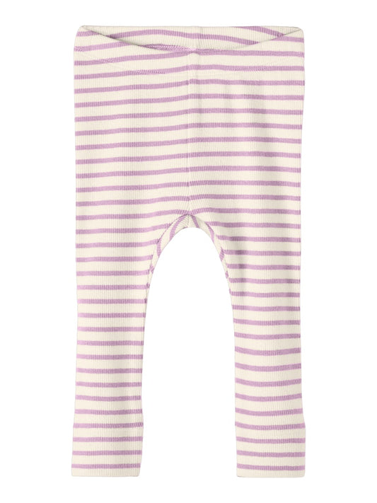 Byxa/Legging Bani Ribbad Randig Rosa