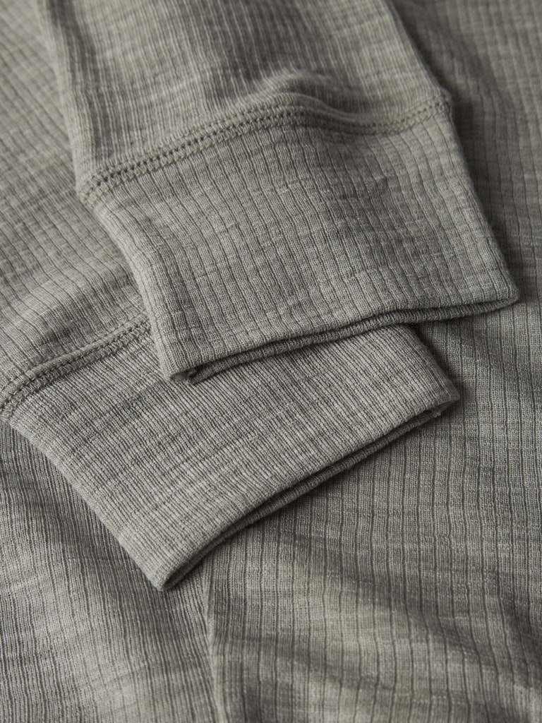 Leggings Merinoull Wax K Ribbad Enfärgad Grön