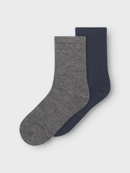 Strumpor Merinoull K Wak Tunn 2-Pack Grå/Blå