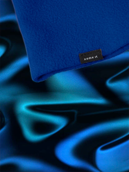 Tubhalsduk Halsvärmare Mub Fleece Mönstrad Blå