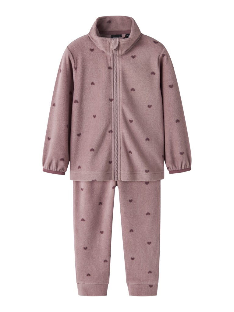 Fleece-set Spektra Hjärtan Rosa