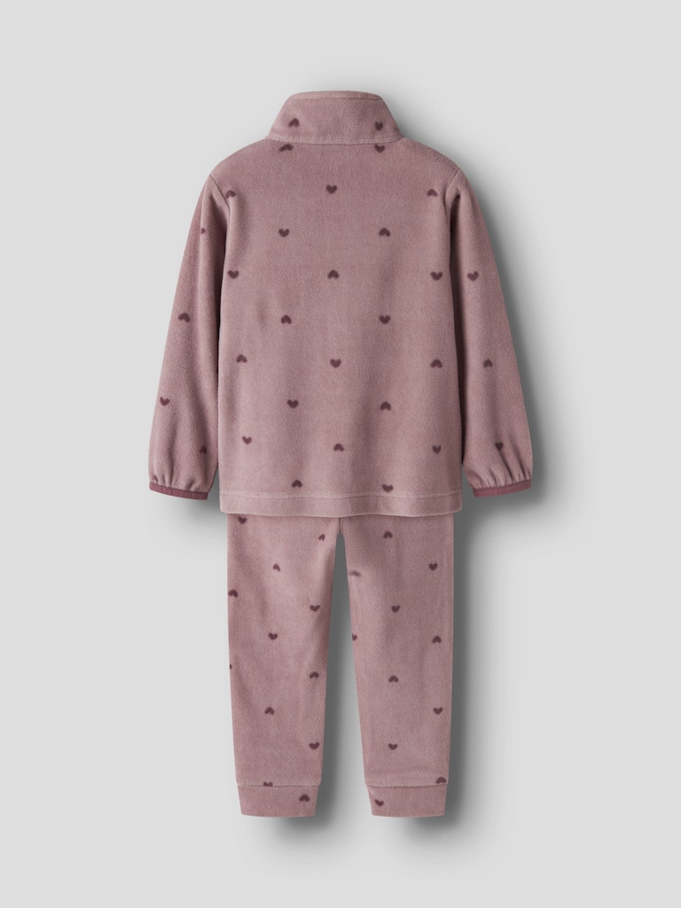 Fleece-set Spektra Hjärtan Rosa