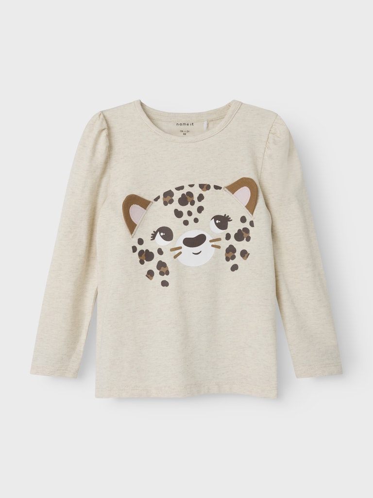 Långärmad Topp Odinna Leopard Beige