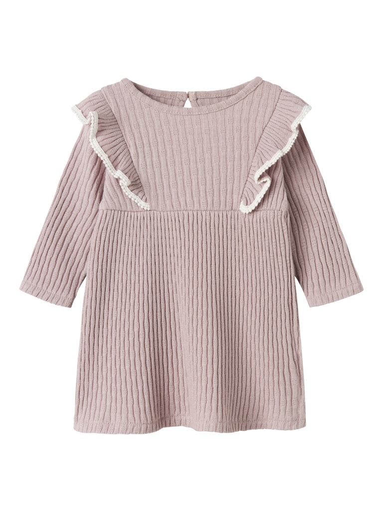 Klänning Kokko Ribbad Enfärgad Rosa
