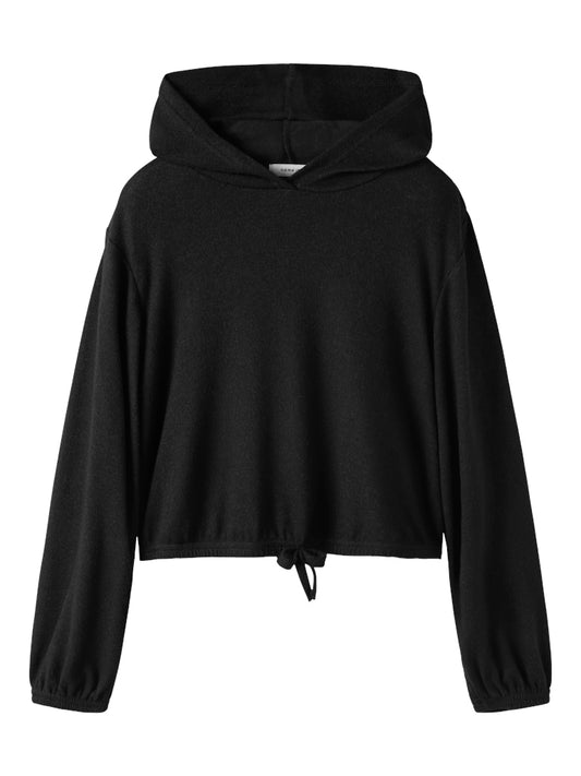 Hoodie Kathlin Enfärgad Svart