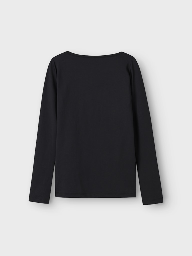 Topp Långärmad Kristel Enfärgad Svart