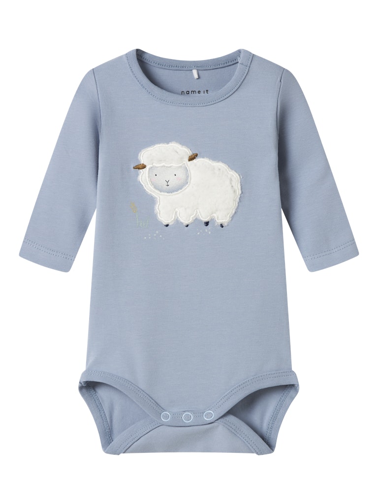Body Långärmad Lamm Lamb Blå
