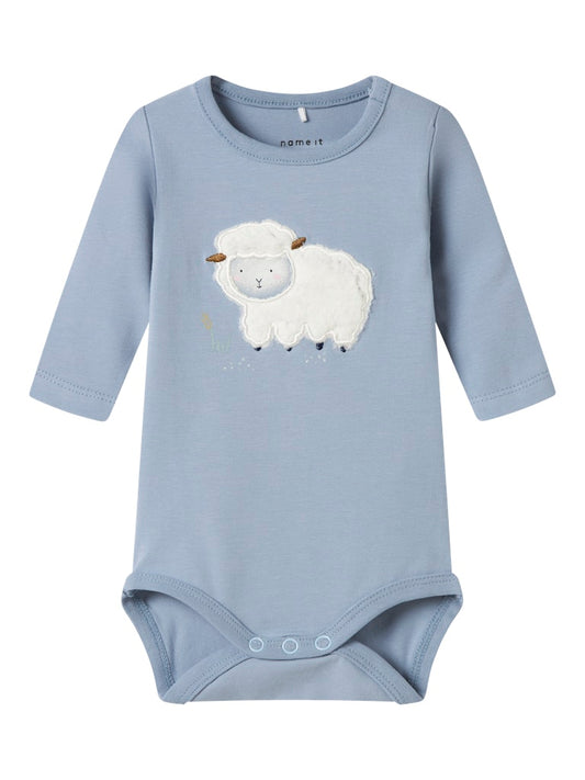 Body Långärmad Lamm Lamb Blå