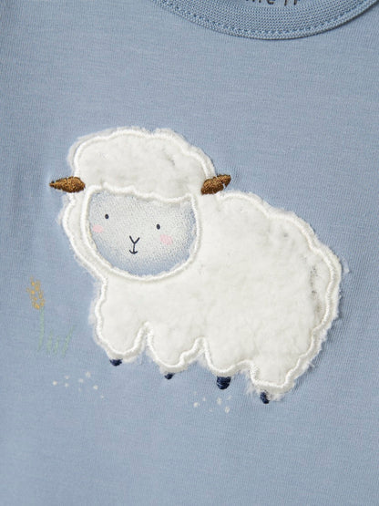 Body Långärmad Lamm Lamb Blå