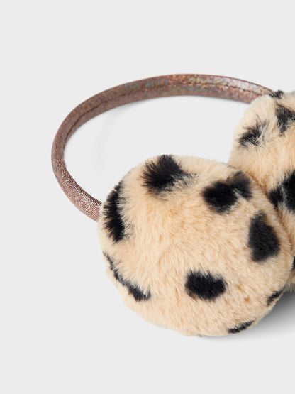 Öronmuffar Fluffiga Mellow Leopard Beige