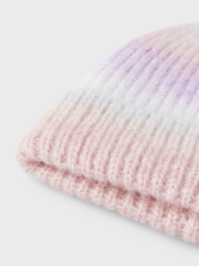 Mössa Ribbstickad Misty M Flerfärgad Rosa/Blå/Lila