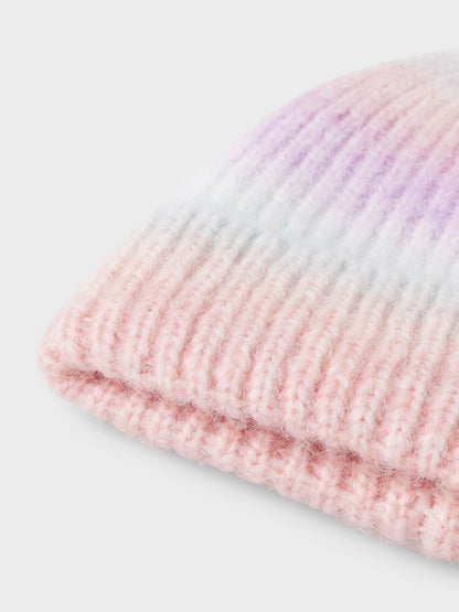 Mössa Ribbstickad Misty M Flerfärgad Rosa/Blå/Lila