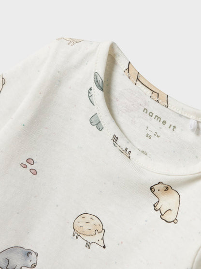 Långärmad Topp Luma Djur Vit