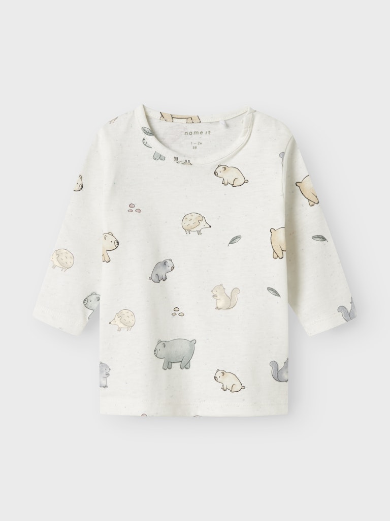 Långärmad Topp Luma Djur Vit