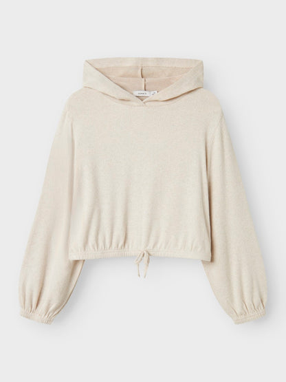 Hoodie Kathlin Enfärgad Beige