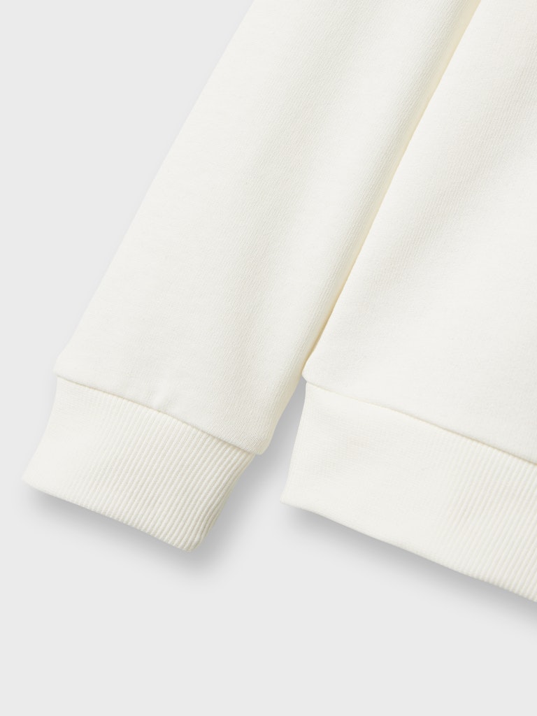 Hoodie Nica Enfärgad Backprint Vit