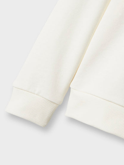 Hoodie Nica Enfärgad Backprint Vit