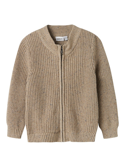 Stickad Cardigan Norman Enfärgad Beige