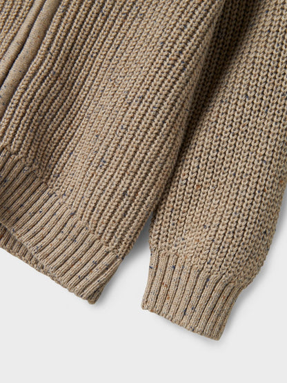 Stickad Cardigan Norman Enfärgad Beige