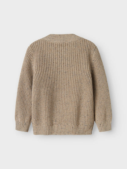 Stickad Cardigan Norman Enfärgad Beige