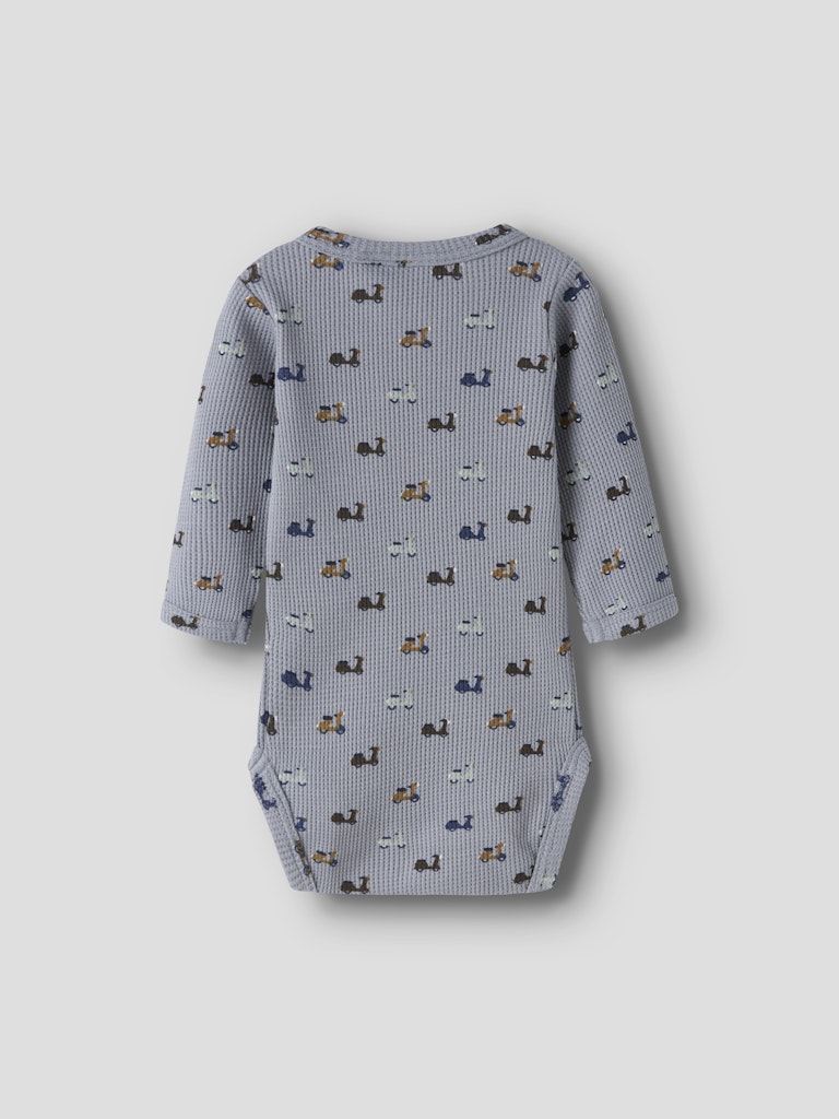 Långärmad Body Nooter Vespor Våfflad Blå