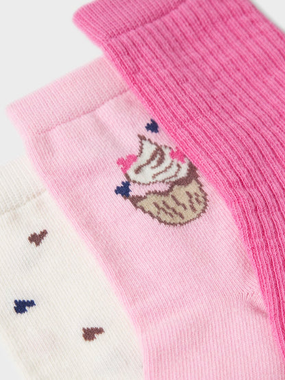 3-pack Strumpor Nala Flerfärgad Rosa/Vit/Rosa