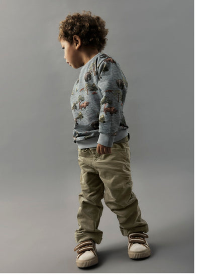 Byxa Manchester Ben Enfärgad Grön