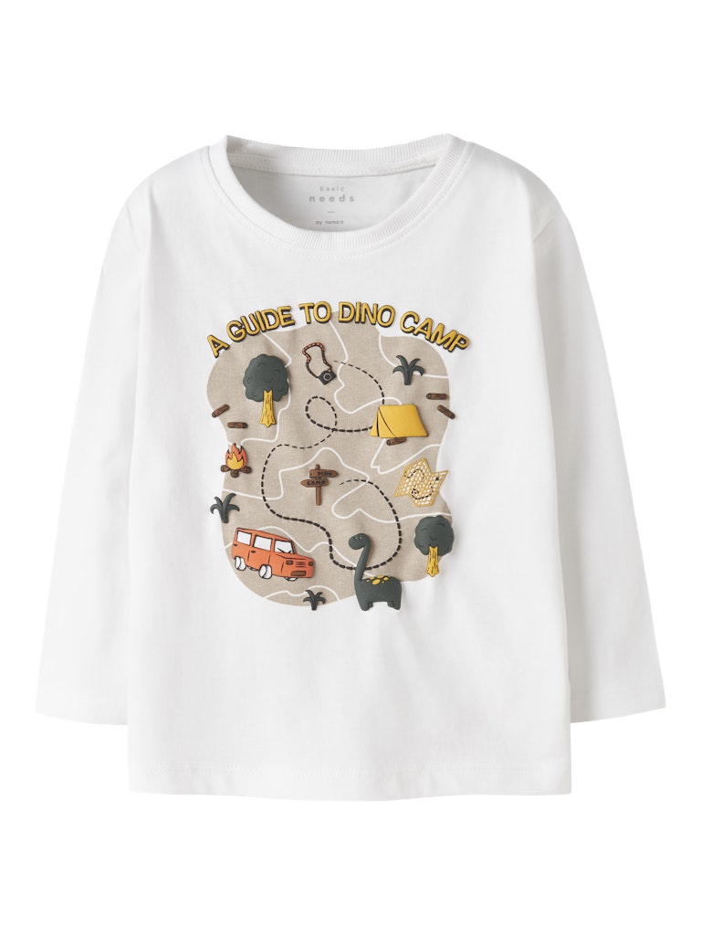 Långärmad T-shirt Victor Dinosaurie Vit