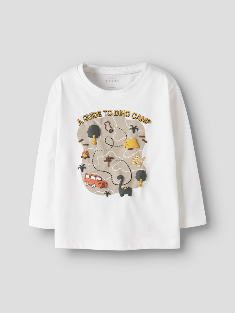 Långärmad T-shirt Victor Dinosaurie Vit