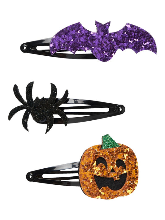 Hårspännen Halloween 3p Svart