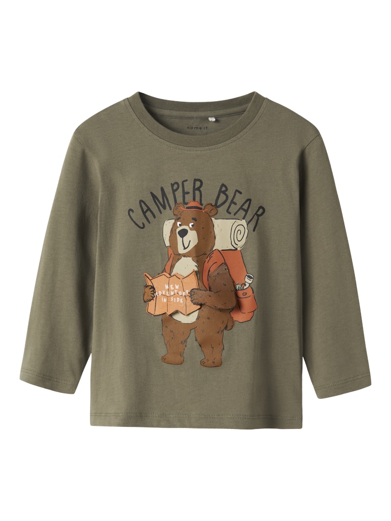 Långärmad Topp Olen Björn Grön