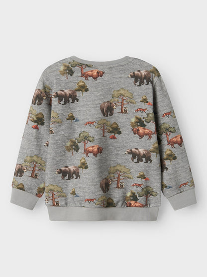 Sweattröja Olin Djurmönstrad Grå