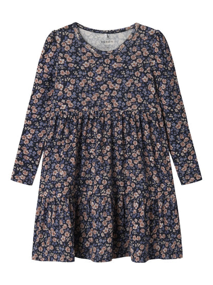 Klänning Oalia Långärmad Blommor Blå