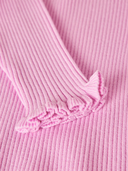 Stickad Tröja Vianna Enfärgad Rosa