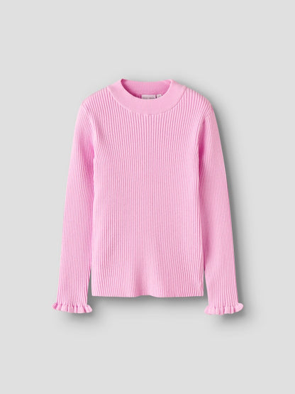 Stickad Tröja Vianna Enfärgad Rosa