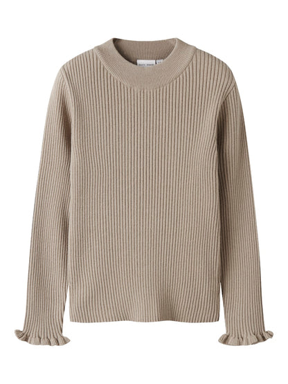 Stickad Tröja Vianna Enfärgad Beige