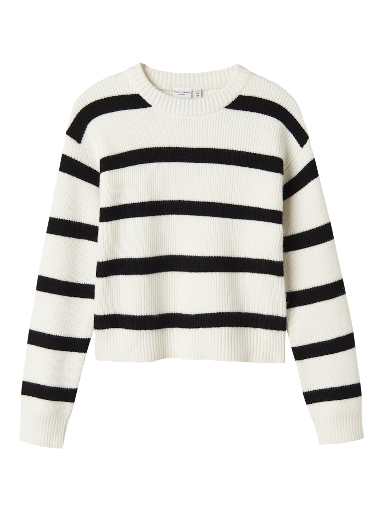 Stickad Tröja Vnilla Randig Vit/Svart