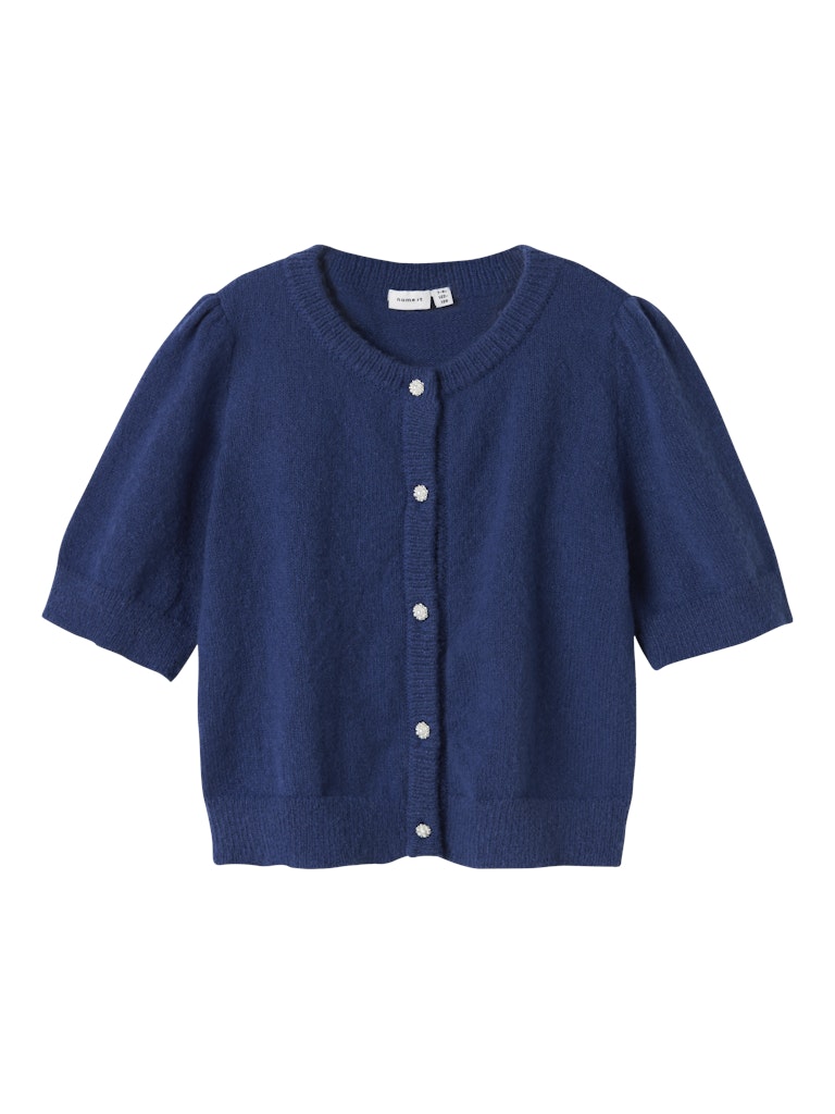 Stickad Kofta Nabeth 2/4 Blå