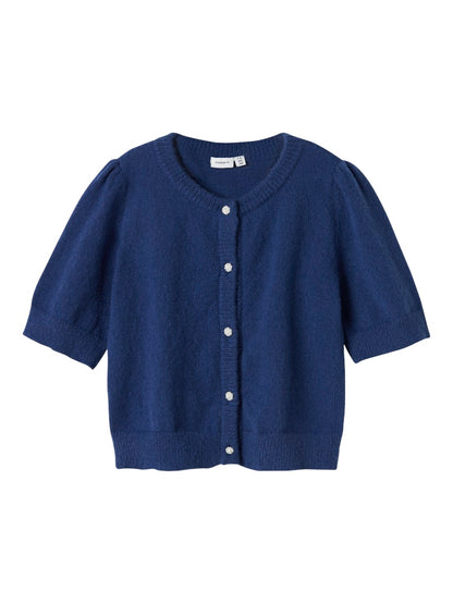 Stickad Kofta Nabeth 2/4 Blå