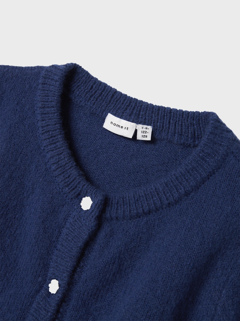 Stickad Kofta Nabeth 2/4 Blå