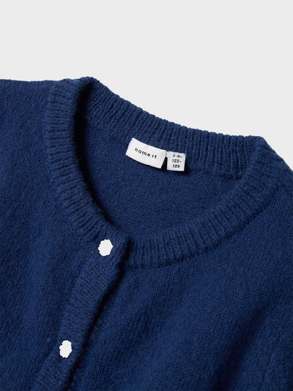 Stickad Kofta Nabeth 2/4 Blå